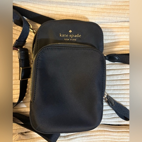 Kate Spade Black Chelsea Dual Zip Phone Crossbody Bag, Nylon - Picture 3 of 11